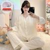 Women's Cloud Cotton Lace Pajama Cardigan Set - Spring & Autumn Collection