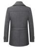 Men's European & American Casual Wool Overcoat - Iron-Free, Solid Color, Fall Wear for Middle-Aged & Elderly with Lapel