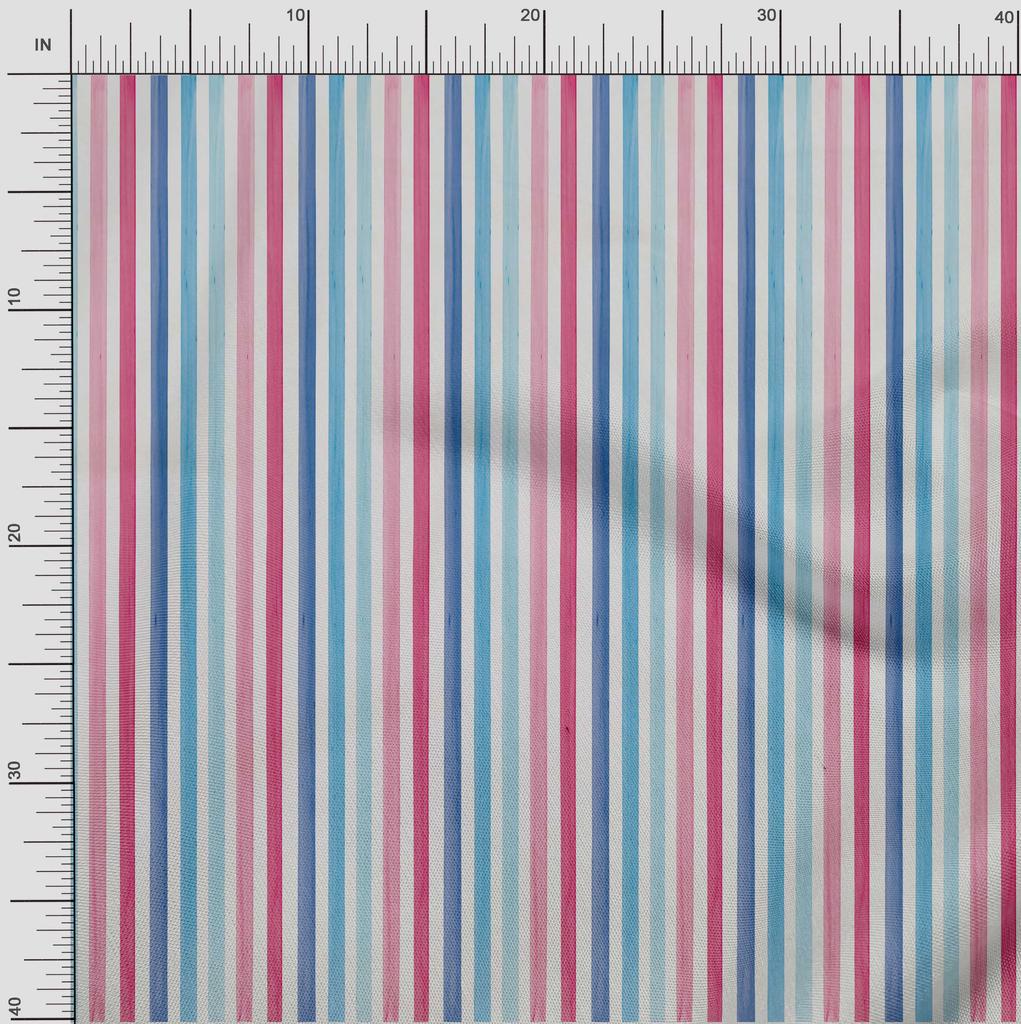 oneOone Cotton Flex Fabric Stripe Panel Print Fabric By The Yard 40 Inch