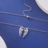 Hollow Angel Wings Pendant Necklace Women Stainless Steel Neck Chain Choker Trend Wedding Jewelry Birthday Gift