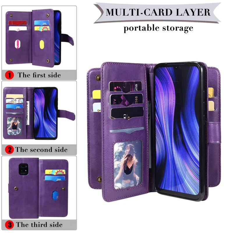 Leather Flip Purse Holder Phone Case For XiaoMi RedMi Note 17 15 14 Pro Plus 13 12 Wallet Card Slot Cover Back Bag Hoesje Coque