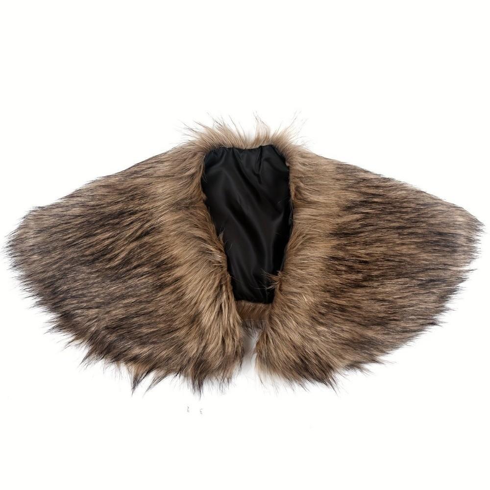 Plush Faux Fur Shawl Polyester Viking Costume Cape New Shoulder Cape Renaissance Costume