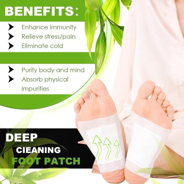 Patch Detox Pieds - Marque - Modèle - Poudre de Gingembre - Poudre de Vinaigre de Bambou