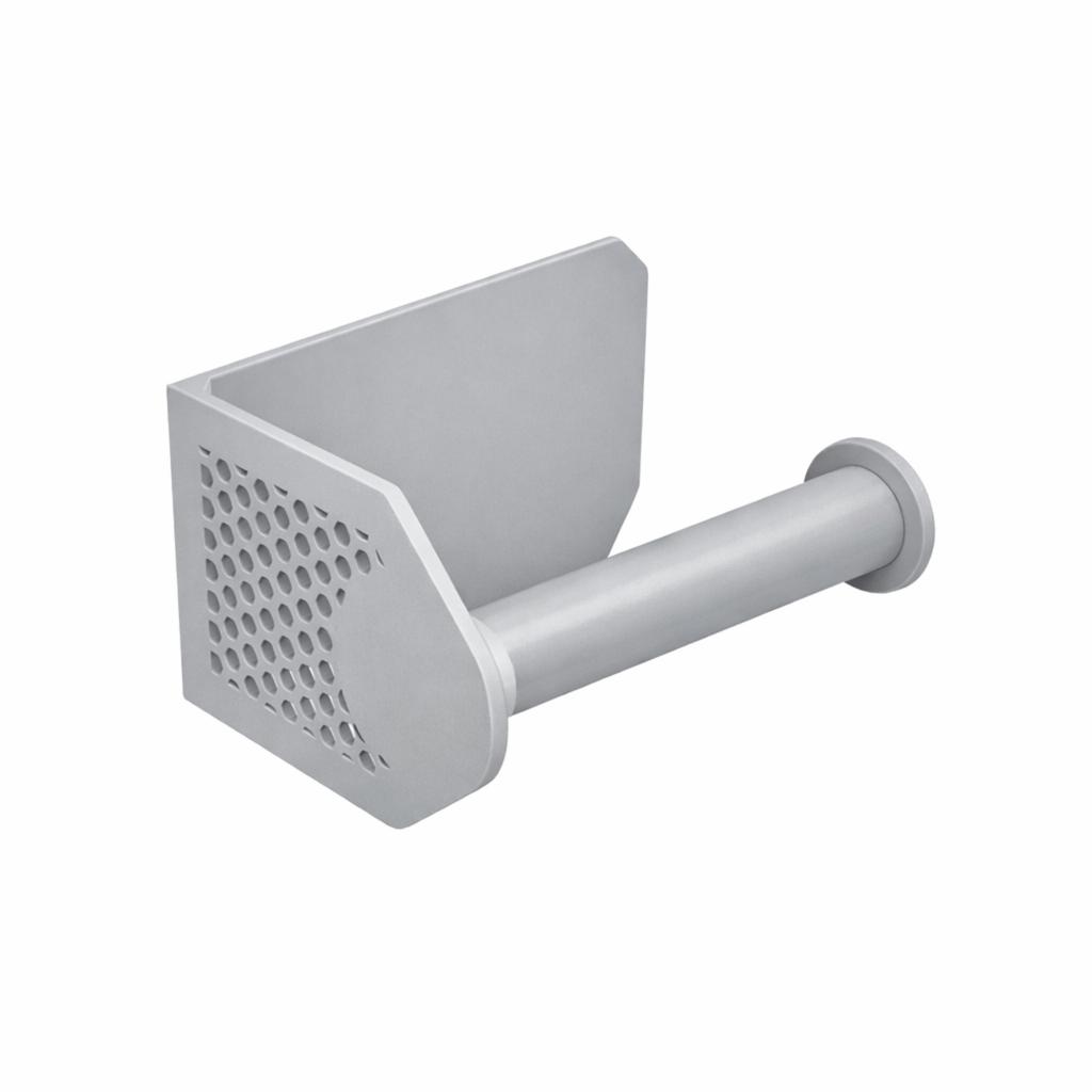Modern gray toilet paper holder for bathroom WC