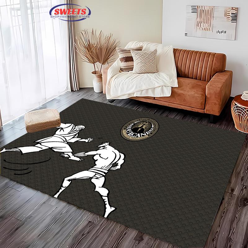 Jiu-Jitsu Warrior Japanese Bjj Gi & Black Belt Mma Rug,Carpet for Living Room Bedroom Sofa Doormat Decor Non-slip Floor Mat Gift