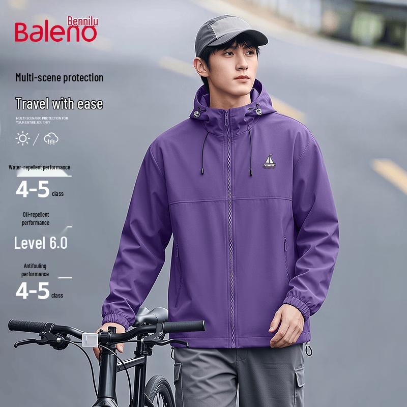 Baleno Men's Hooded Windproof & Waterproof Casual Jacket