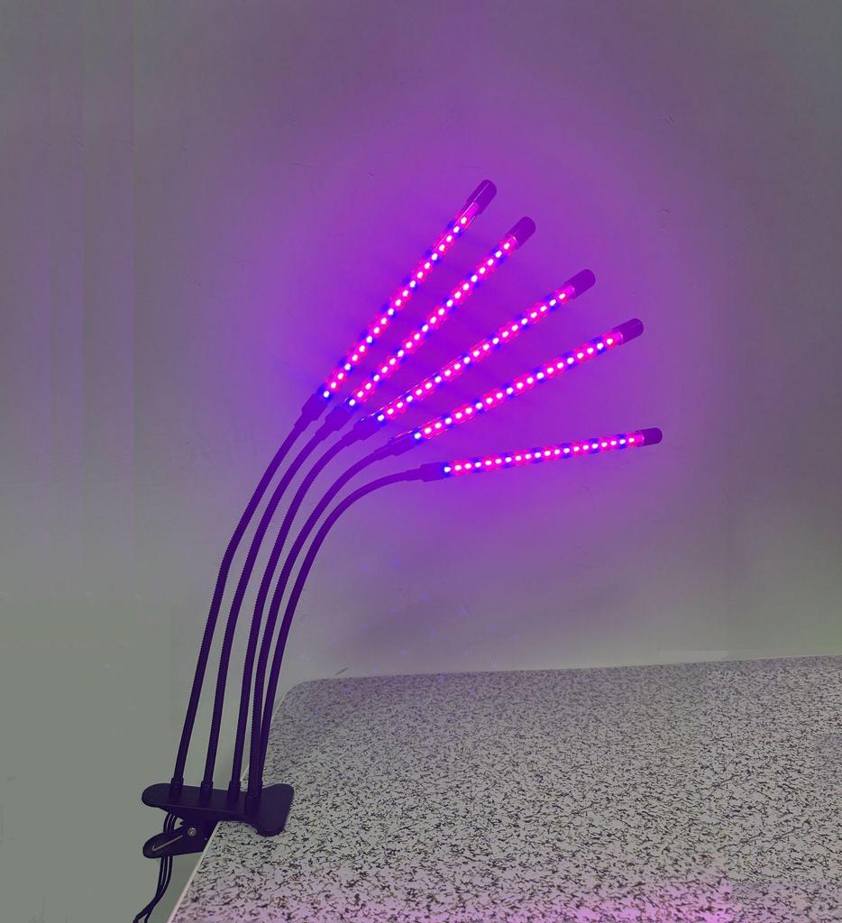 Foreign Trade USB LED Grow Light with Clip and Timer Remote - Full Spectrum Adjustable Plant Lamp
