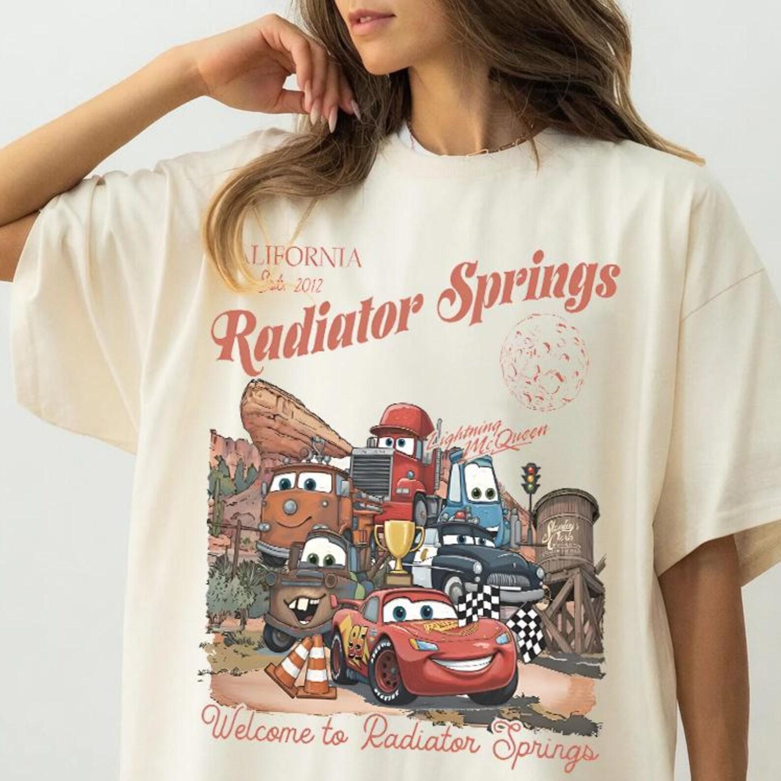 Vintage Radiator Springs Shirt - Lightning McQueen Tshirt,Pixar Cars Family Shirts,Disney Cars Kids Tee,Pixar Cars Tshirt,Disneyland Shirt S