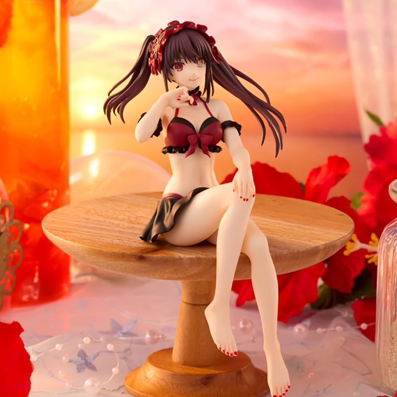 Date A Live V Noodle Stopper Figure Tokisaki Kurumi Swimsuit Figure Model Statue Toy Boy Collection Desktop Decoration Ornament Toys