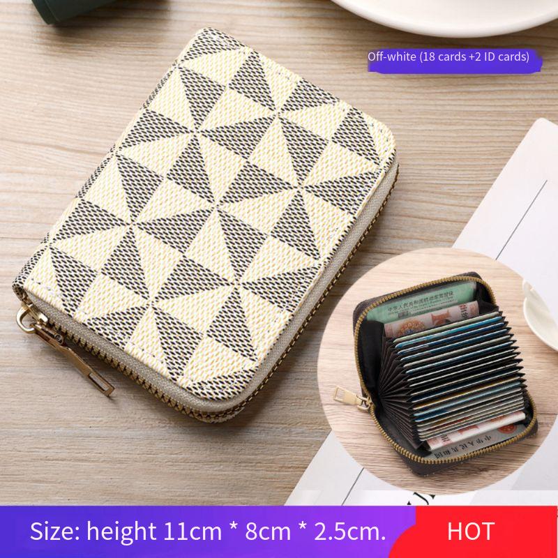European and American style card bag for women, multi-slot, exquisite, high-end, compact ID bag, large-capacity driver's license