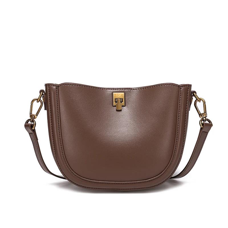 Women's genuine leather bag soft leather shoulder bag minimalist luxury feminine high-quality ladies crossbody bags