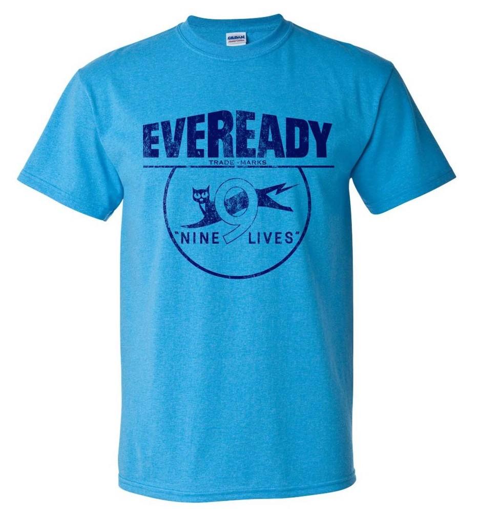 Eveready T-shirt Famous Brands Distressed Vintage Style Retro Heather Blue Tee Unisex T-Shirt