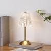 Crystal Retro Table Lamp Bedroom Bedside Lamp Luxurious Atmosphere Lamp Rechargeable Dimming LED Light