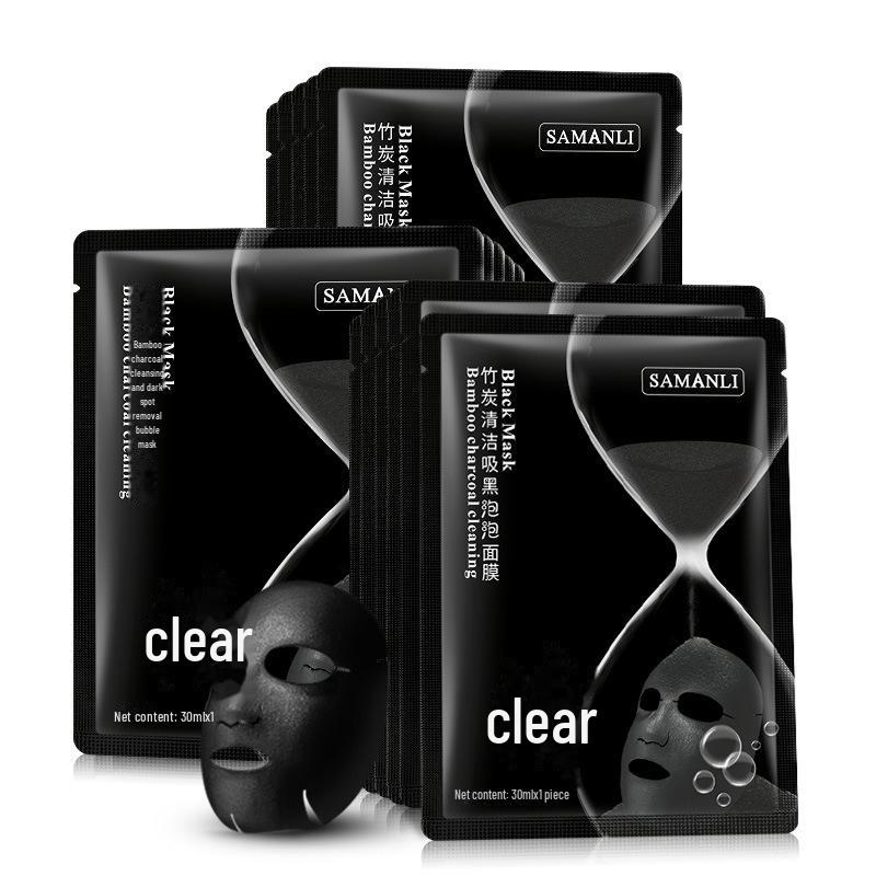 Samarelle Bamboo Charcoal Black Bubble Mask 30ml - Hydrating & Moisturizing for Clear Skin