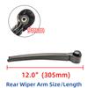 16" 400mm Rear Wiper Blade & Arm Set Kit For Volkswagen Touran 2003-2010 Windshield Windscreen Tailgate Window Rain Brush