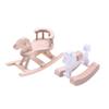 Mini Wooden Rocking Horse Model for Dollhouse Blythe Scene Simulation Furniture Ornaments