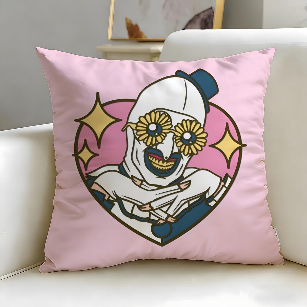 classic movie Terrifier Cushion Cover Soft  EasyWash Pillow Case  Versatile for Couch Bed Travel and Office