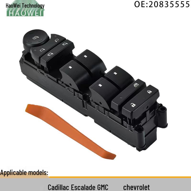 Compatible Electric Window Switch for Cadillac Escalade, GMC, and Chevrolet (Part #20835555).