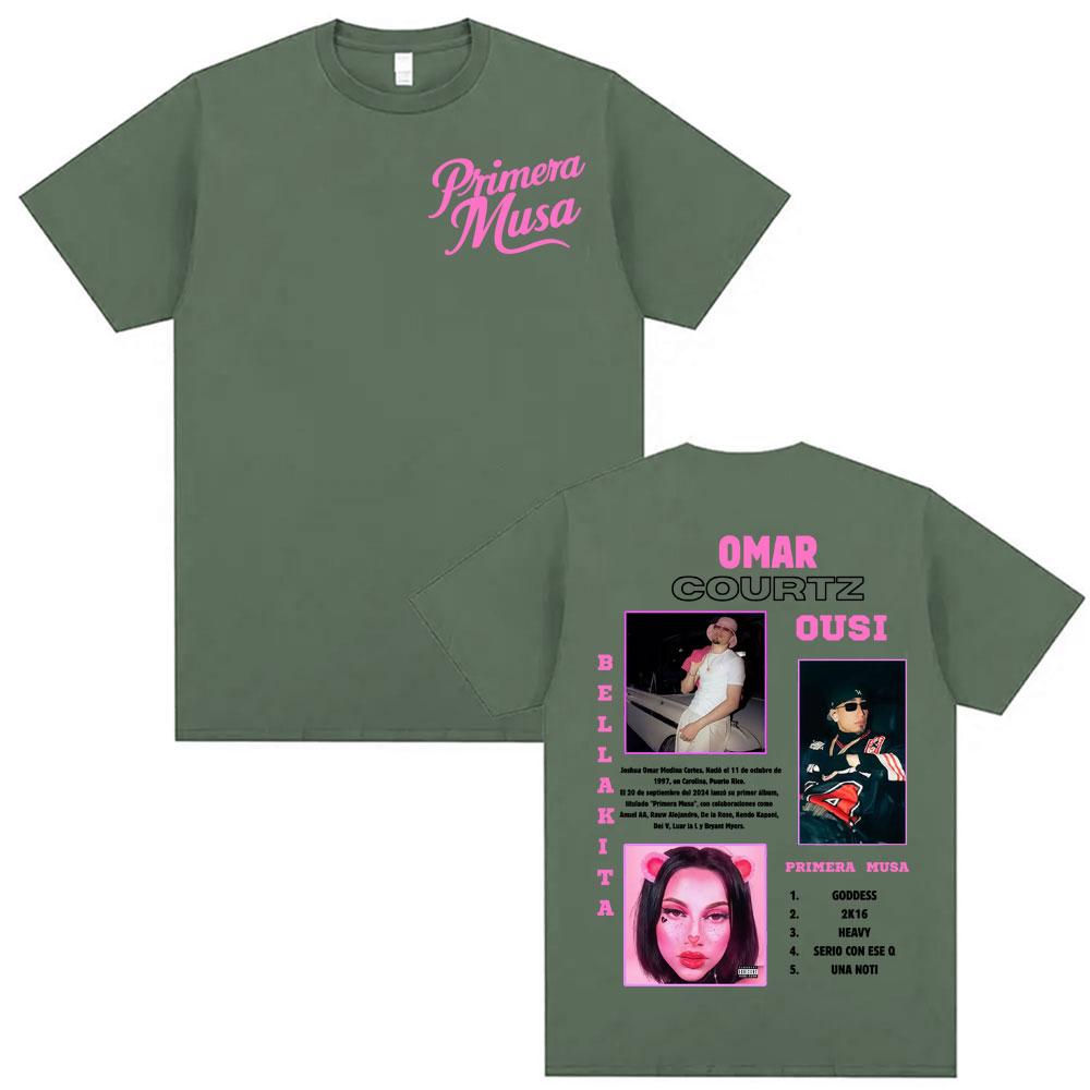 Omar Courtz Primera Musa Album Tour Printed Tshirts Unisex Women Harajuku Hip Hop Gothic T Shirt High Quality 100 Cotton Tshirts