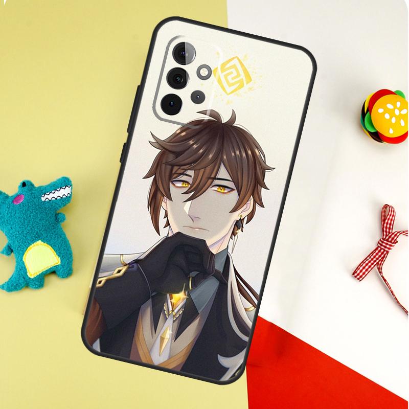 Zhongli Genshin Impact For Samsung Galaxy A55 A35 A15 A54 A34 A14 A53 A33 A13 A05 A06 A16 A22 A32 A52 Phone Case