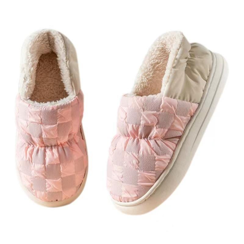 Cotton Shoes Autumn and Winter Bag Heel Velvet Thickened Indoor Home Thick Bottom Non-slip Postpartum Cotton Slippers Couple