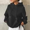 Damskie bluzy z kapturem, oversize, bluzy z długim rękawem, ze sznurkiem, casualowe, wkładane przez głowę, bluza z kapturem