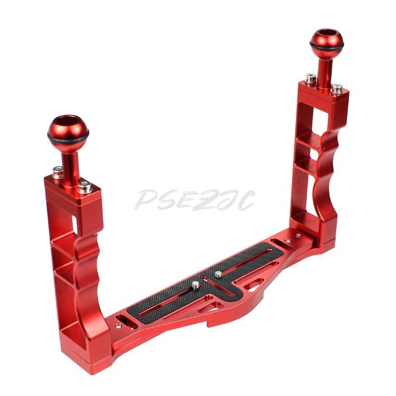 Aluminum Alloy Two Handed Diving Bracket DSLR Micro Single Motion Camera Adjustable Two Handed Bracket