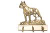American Staffordshire Terrier- Key Holder with a Dog, Brass Handle for Dog Accessories, an Elegant Decoration for the Hallway F – Design 01 |