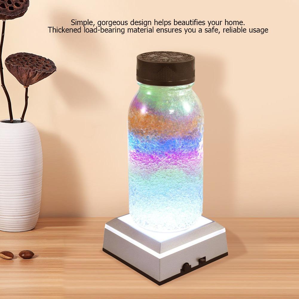 3D LED Light Base Display Stand Square Holder Multicolor for Crystal Art Glass Decor