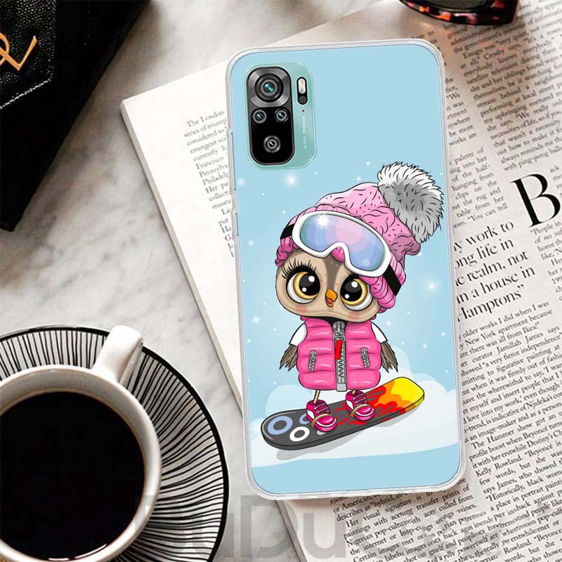 Cute Owl Hearts Lover Cover For Xiaomi Redmi Note 14 13 12S 12 11 Pro Plus Phone Case 11S 10S 10 11E 11T 14Pro 13Pro Print Coque