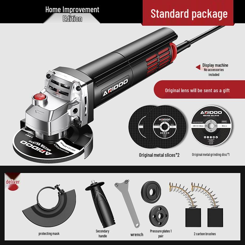 Deutscher Multifunktions-Winkelschleifer: Haushaltsschleifer, Polierer, Trennschleifer und Handschleifscheibe.