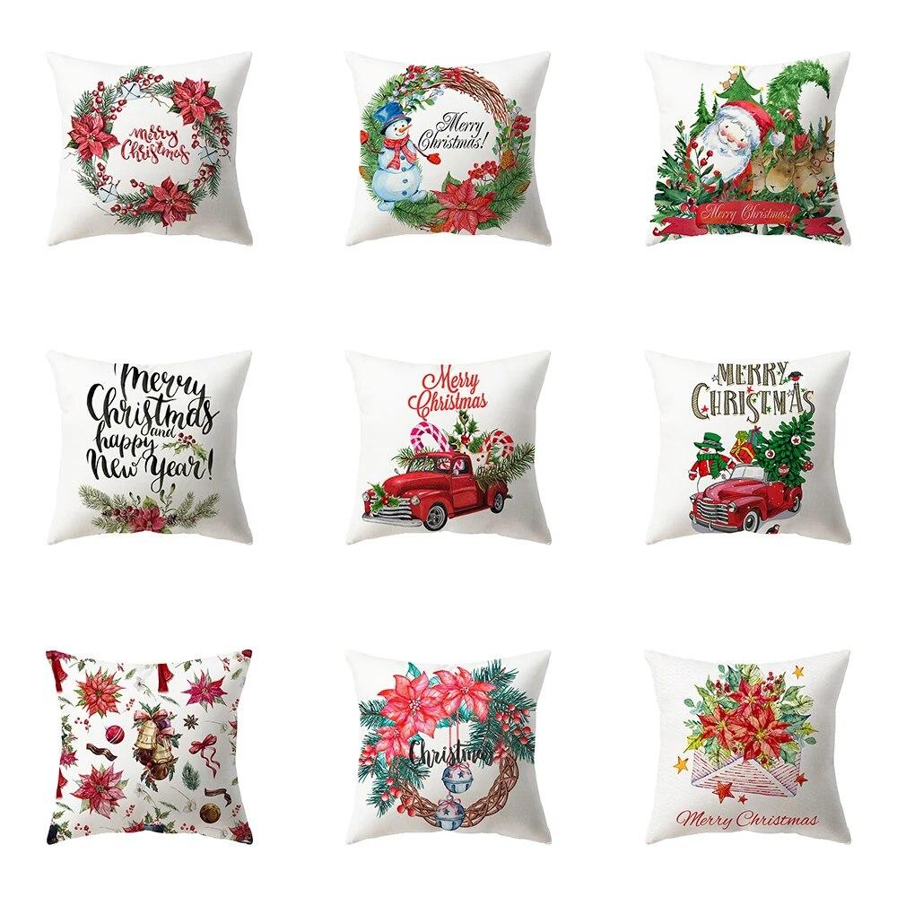 

Рождественская тема, Рождественская атмосфера, декоративный узор, чехол для подушки, домашняя гостиная, украшение для дивана, подушка, наволочка