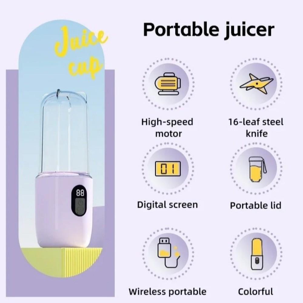 Cordless Mini Juicer Mixer Portable Electric Fruit Juicer Fruit Blender Cup Outdoor
