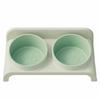 Double Bowls Elevated Pet Feeder Bowl 15 ° Slant Cat Dog Dual-use Bowl  Dog Accessories