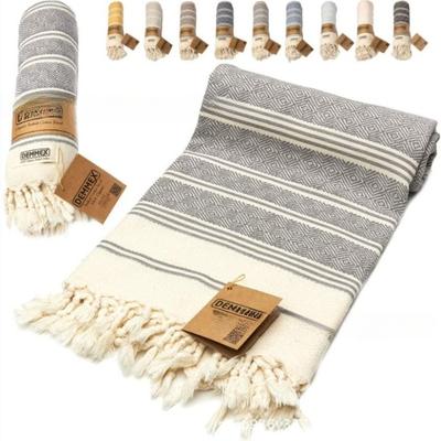 Klassiek Populair 180*90CM Diamant Lichtgewicht Zandvrij Turks Jacquard Strandlaken