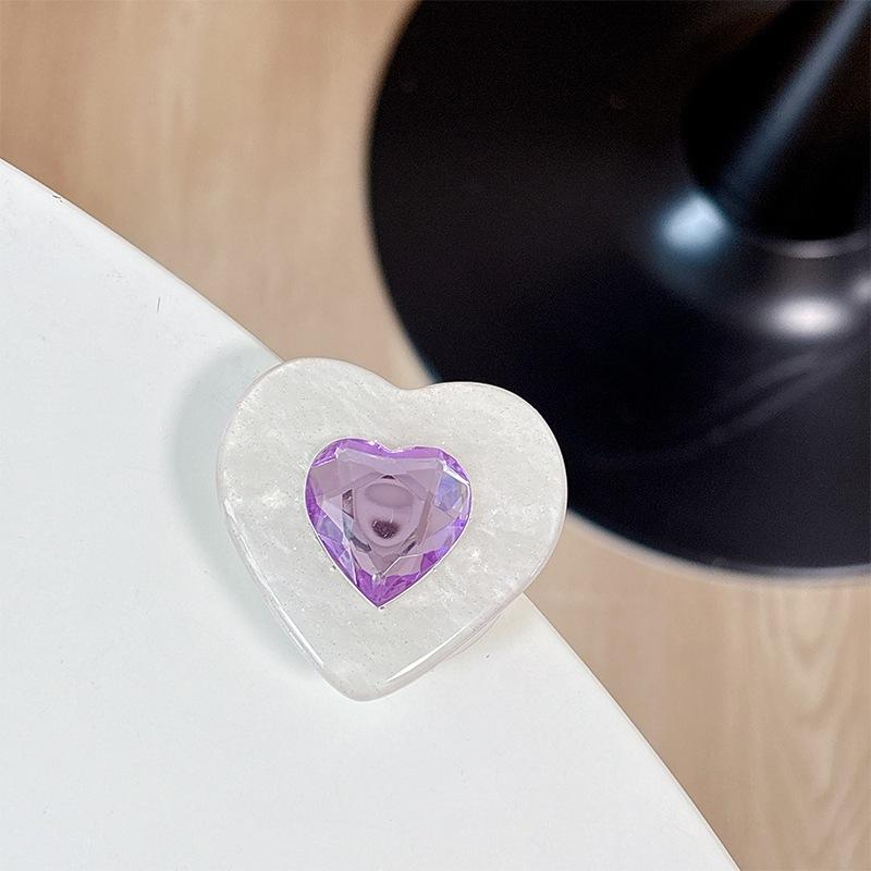 

Xiaoqing Fresh Air Color Three-Dimensional Heart-Shaped Desktop Drama Mobile Phone Airbag Holder Folding Telescopic Magnetic Ring