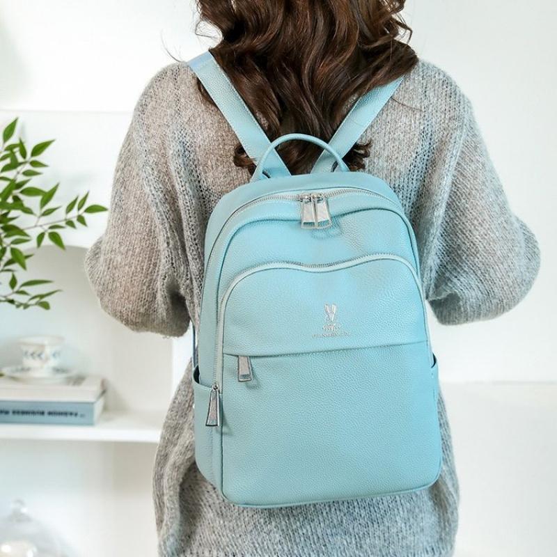 Fashion Women Backpack For Teenagers Black Portable School Bag Female Business Travel Backpack Girls Waterproof Nylon Mochila