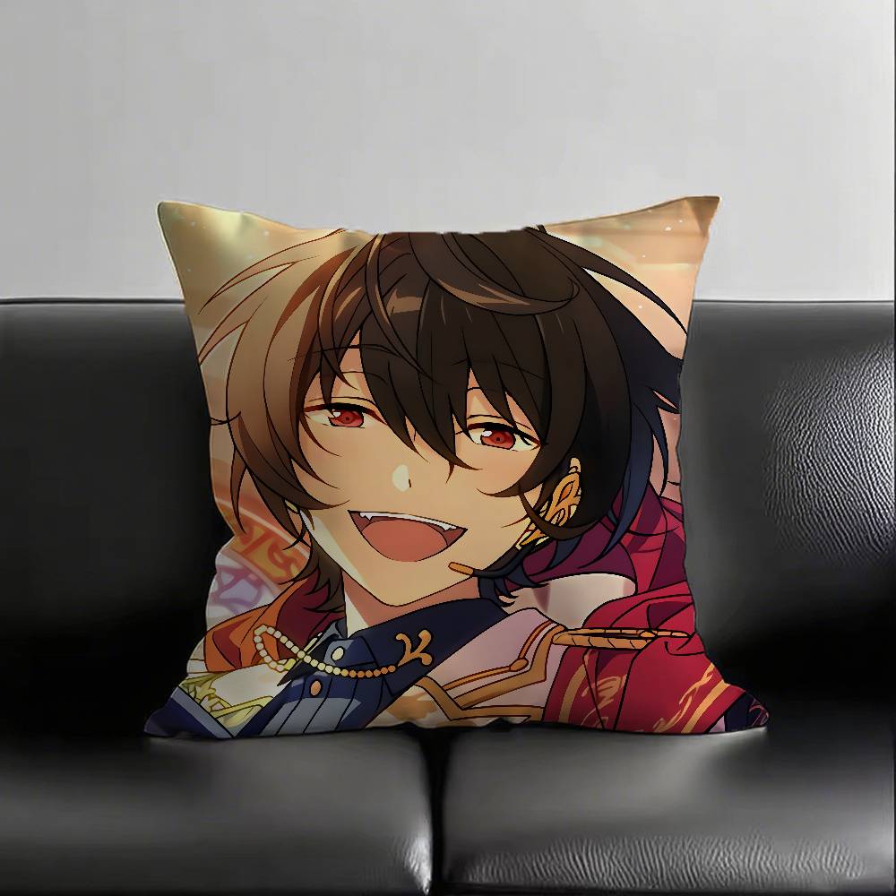 

1pc Ritsu Sakuma Pillow Case Fashion Square Pillowcase Bedroom Sofa Room Ins Decoration Leisure 16x16Inch
