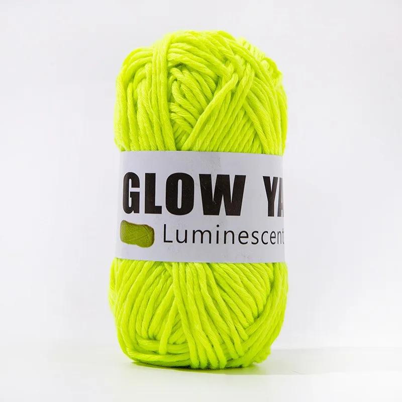 800m Funktionelles Garn Leuchtet im Dunkeln Polyester Leuchtendes Dickes Garn 2mm zum Handstricken Teppich Pullover Mütze Wollgarn