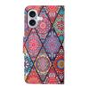 For iPhone 16 Case Pattern Printing Protective Leather Folio Phone Cover