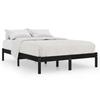VidaXL Cadre de lit Noir Bois massif 150x200 cm Très grand 810026