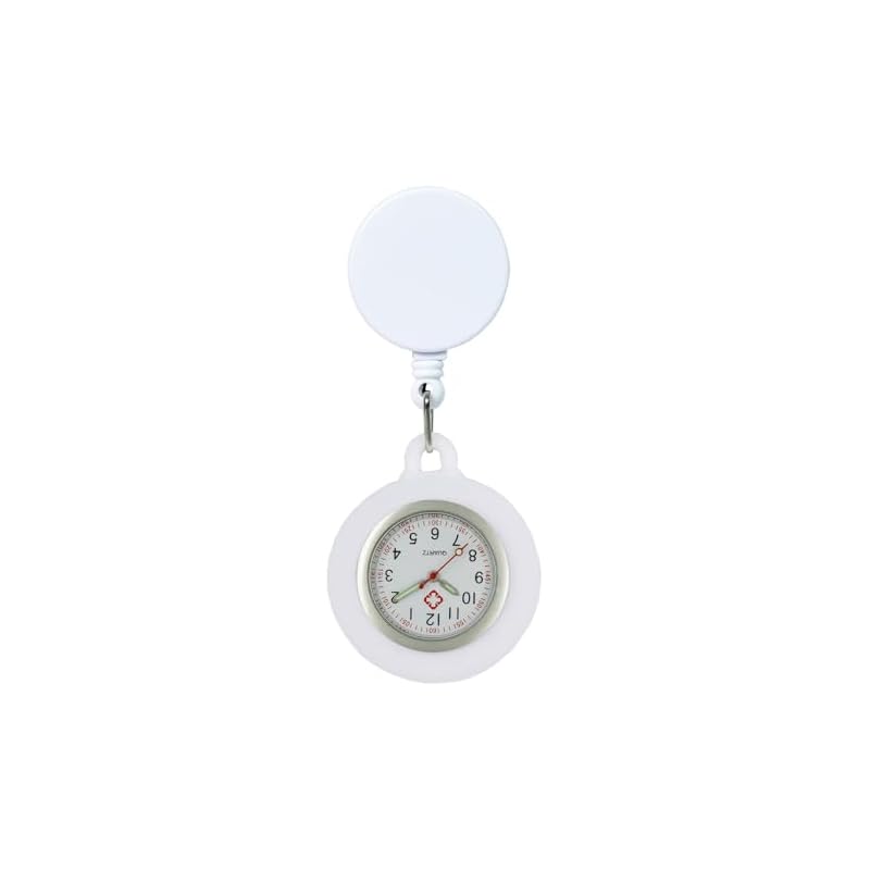 Pocket Watch for Nurses, Convenient Clip-on, Retractable, Waterproof, Easy To Read, Unisex.