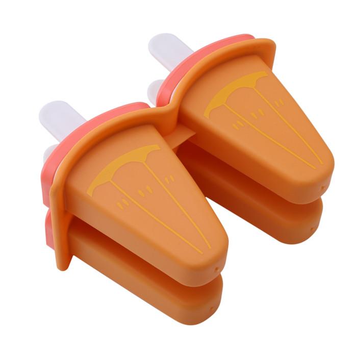 Summer 4 Hole Watermelon Popsicle Mold Ice Cream Mold DIY Homemade Mould with Sticks