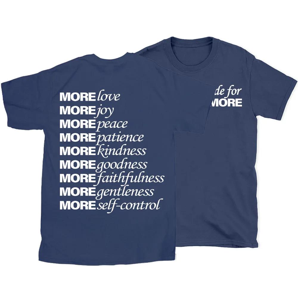 

2026 Summer New Made for More Christian Unisexs Tshirt Fashion Hot Sale Round Neck Unisexs and Womens Same Print Tshirt S