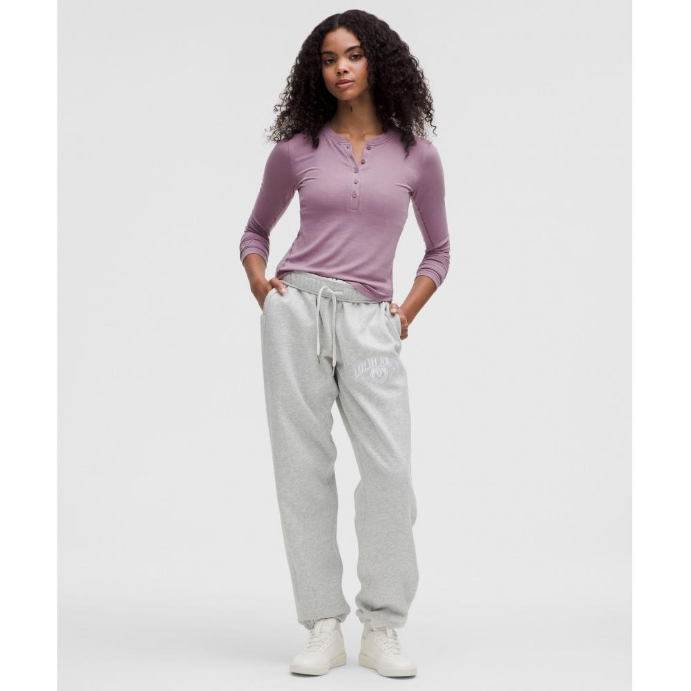 Lululemon Hold Tight Langarm-Henley Lavendel Lux