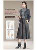High-Waisted Genuine Leather Midi Skirt for Women - Autumn/Winter 2025 Collection with Elastic Hem