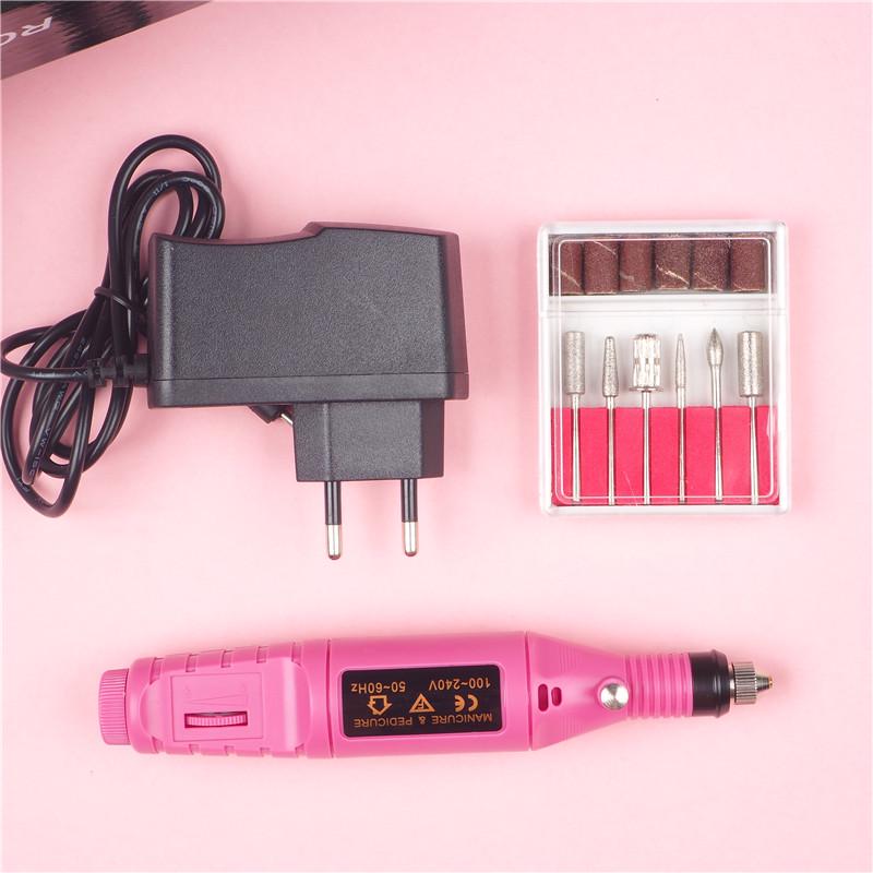 Faylisvow Professional Electric Nail Art Pen Manicure Machine Pen Pedicure Nail File Nail Tools 6 Bits Drill Nail Drill Machine Equipment