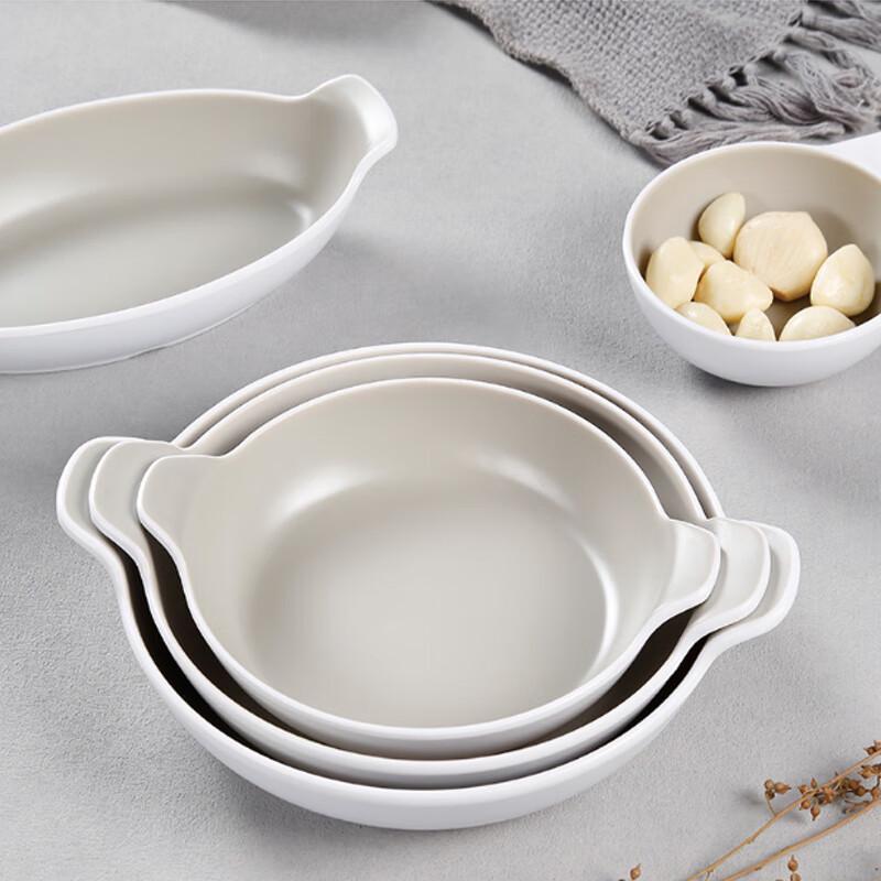 Jiubing Melamine Double-Handle Deep Serving Bowls