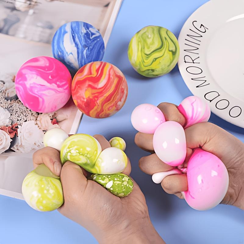 1 Piece Of Randomly Colored Glass Ball-Shaped Squeeze Toy, Slow Rebound Grip Ball, Soft Rubber Stress Relief Toy For Children, Fun Shape