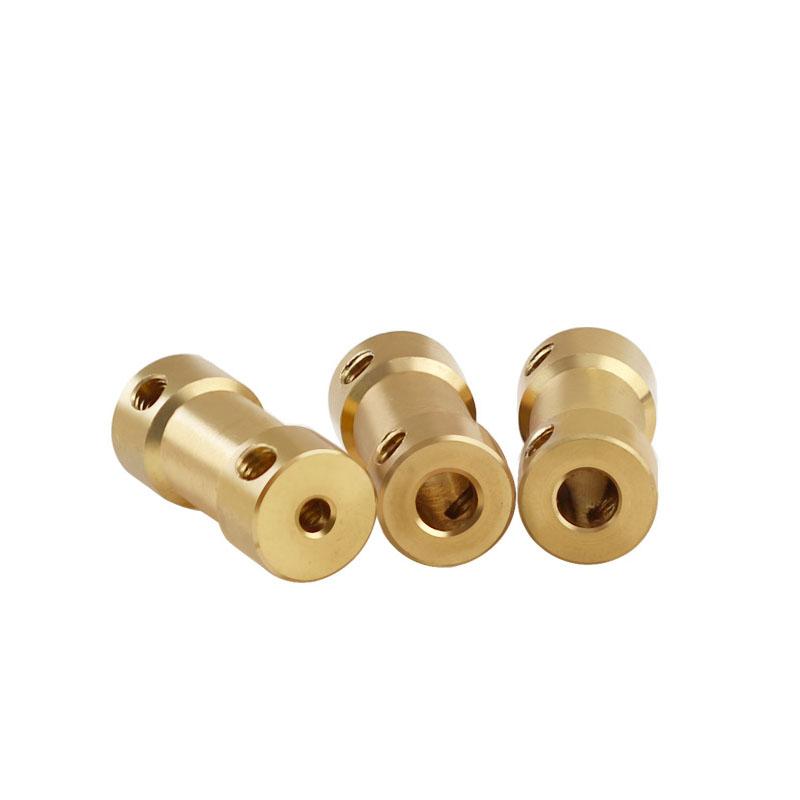 1Pcs Brass Coupling Model Accessories Motor Motor Coupling Metal Hole Connecting Shaft Transmission Parts 2-3-4-5